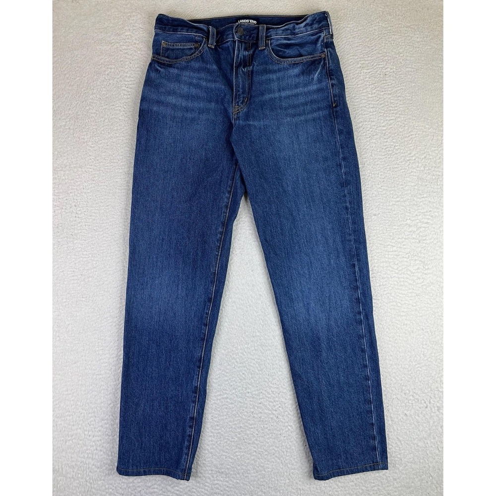 Lands' End Square Rigger Mens 33x32 Blue Traditional Straight Denim Jeans